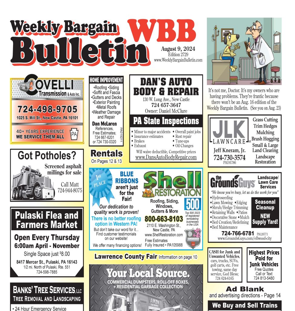 Weekly Bargain Bulletin Front