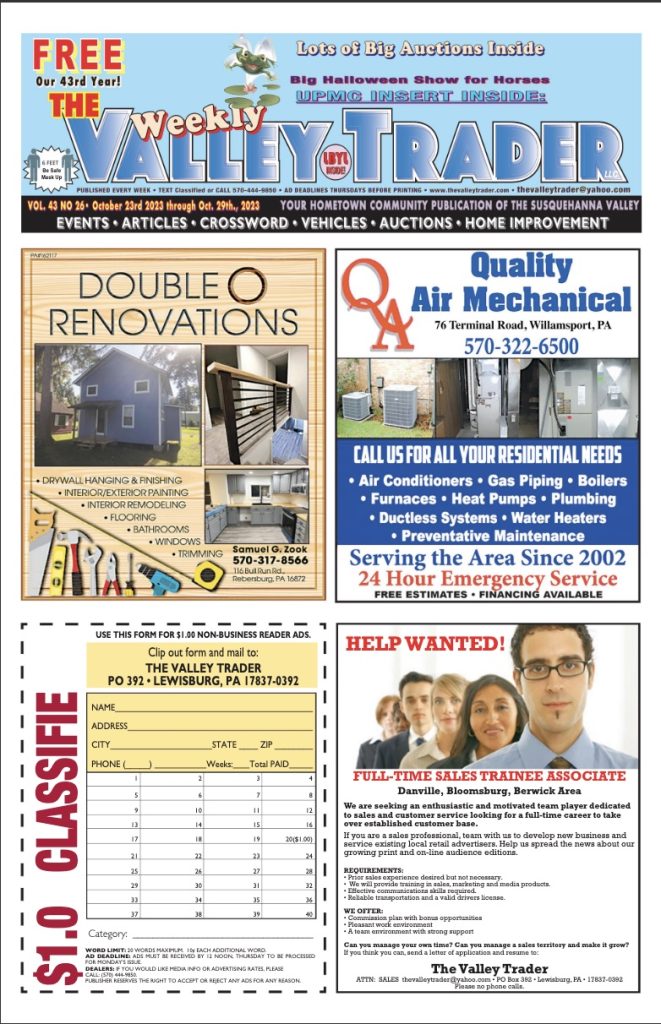 october 2023 issue the valley trader lewisburg
