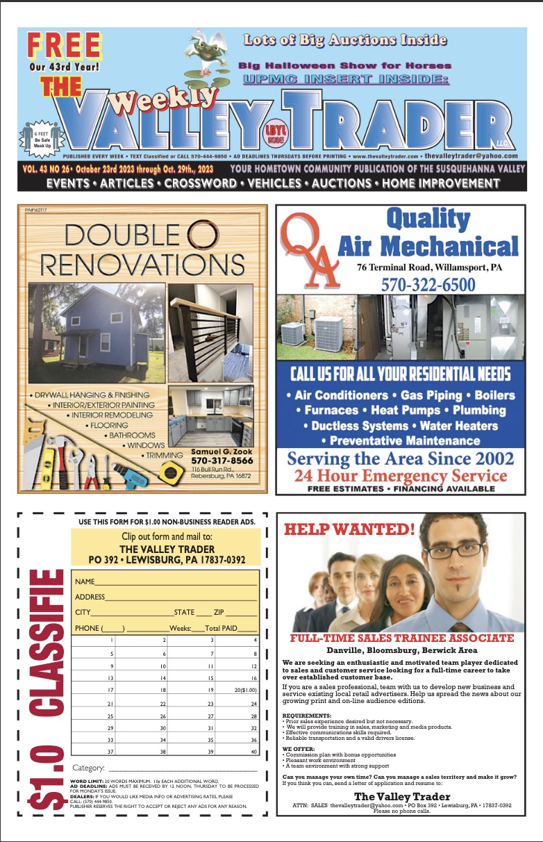 october 2023 issue the valley trader lewisburg